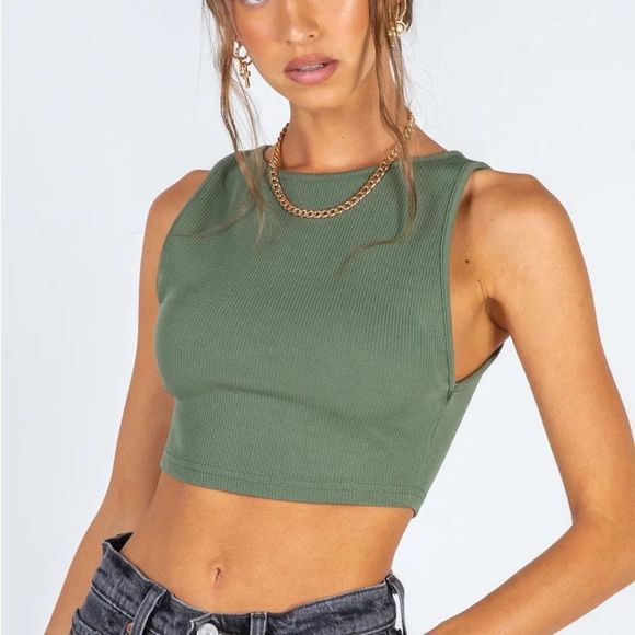 Princess Polly Tops - Princess Polly LAILA TOP GREEN US 2